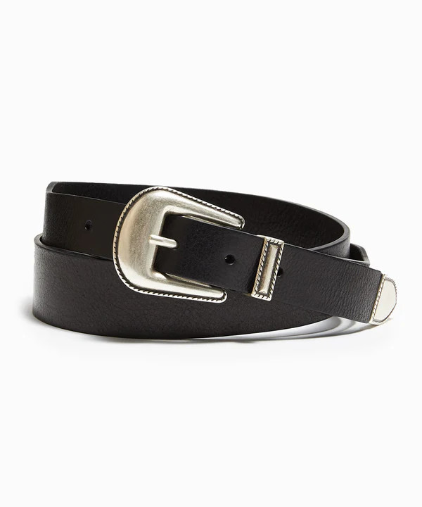 Anderson's Leather Western Belt in Black | Todd Snyder