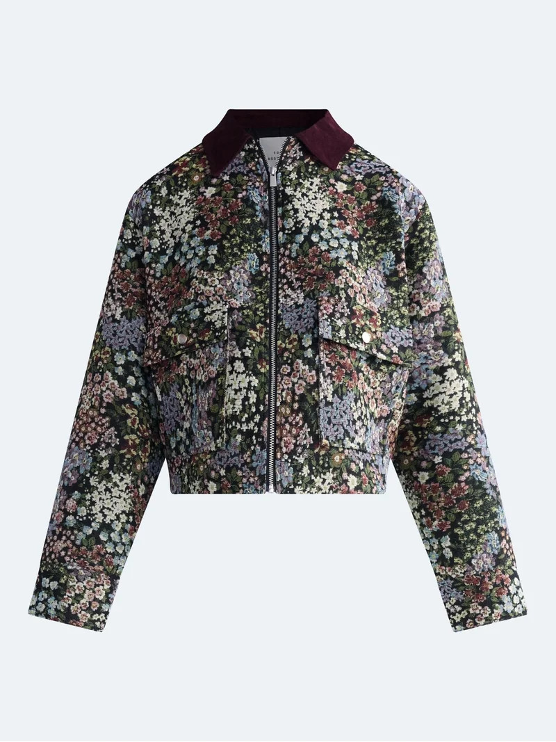 Free Assembly Women's and Women's Plus Cropped Combo Jacket, Sizes XS-4X | Walmart (US)