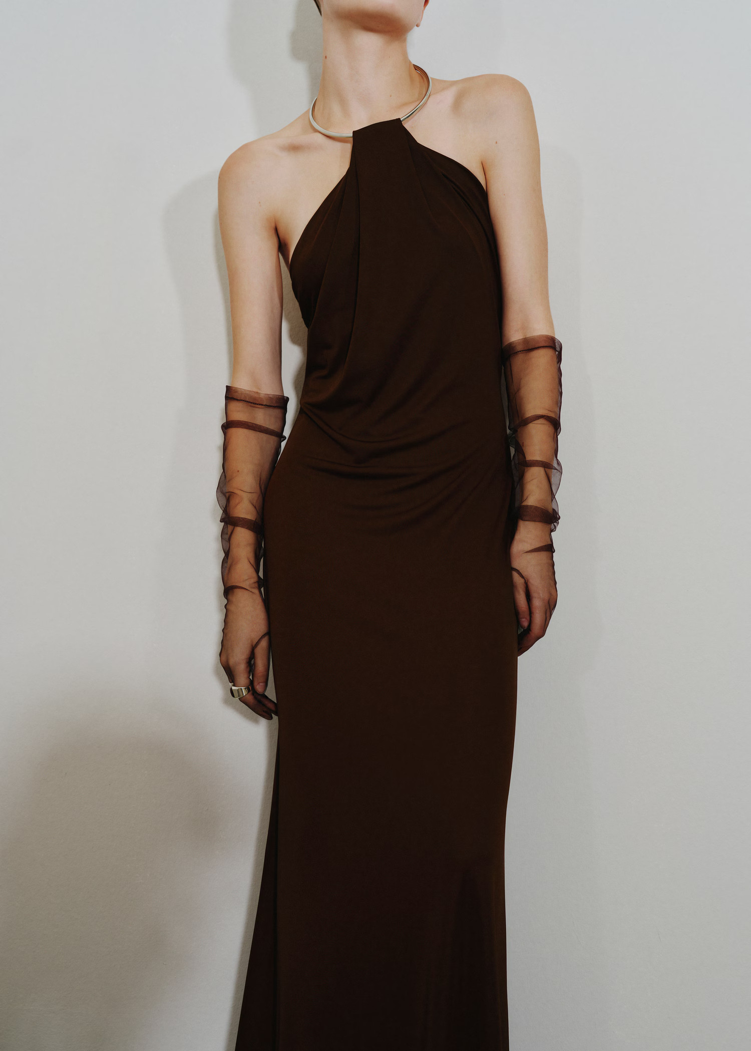 Dress with choker neck | Mango (US/MX/AU)