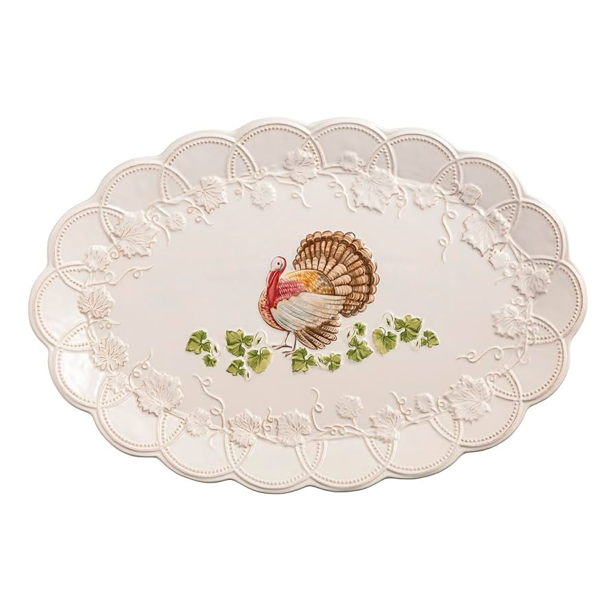 Mud Pie Thanksgiving Turkey Platter | Amazon (US)