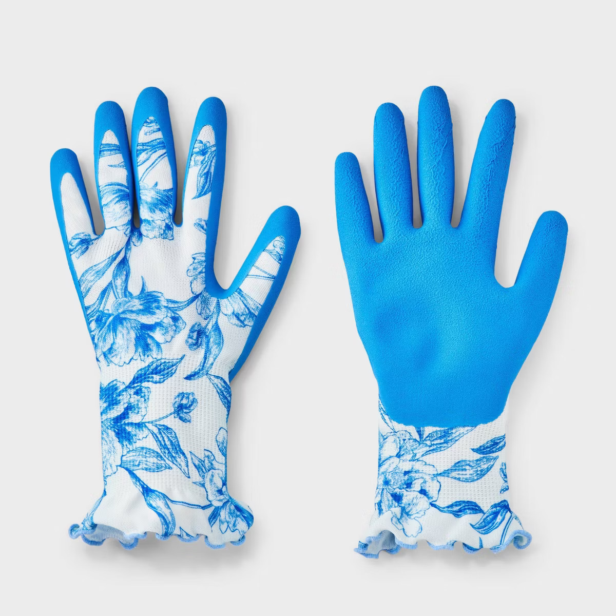 Floral Print Garden Pull-On Gloves - A New Day™ Blue S/M | Target