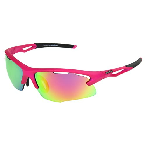 Ironman 1802 Blade Sport Sunglasses for Men, Neon Pink, 75mm | Amazon (US)