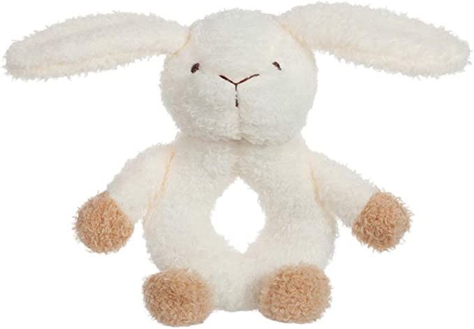 Apricot Lamb Baby Bunny Rabbit Soft Rattle Toy, Plush Stuffed Animal for Newborn Soft Hand Grip S... | Amazon (US)