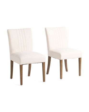 Set Of 2 Jade Linen Dining Chairs | TJ Maxx
