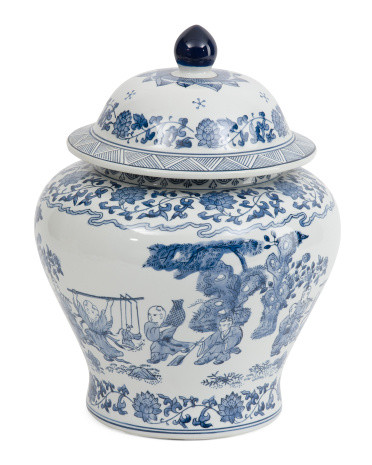 18in Blossoms Temple Ceramic Jar | TJ Maxx