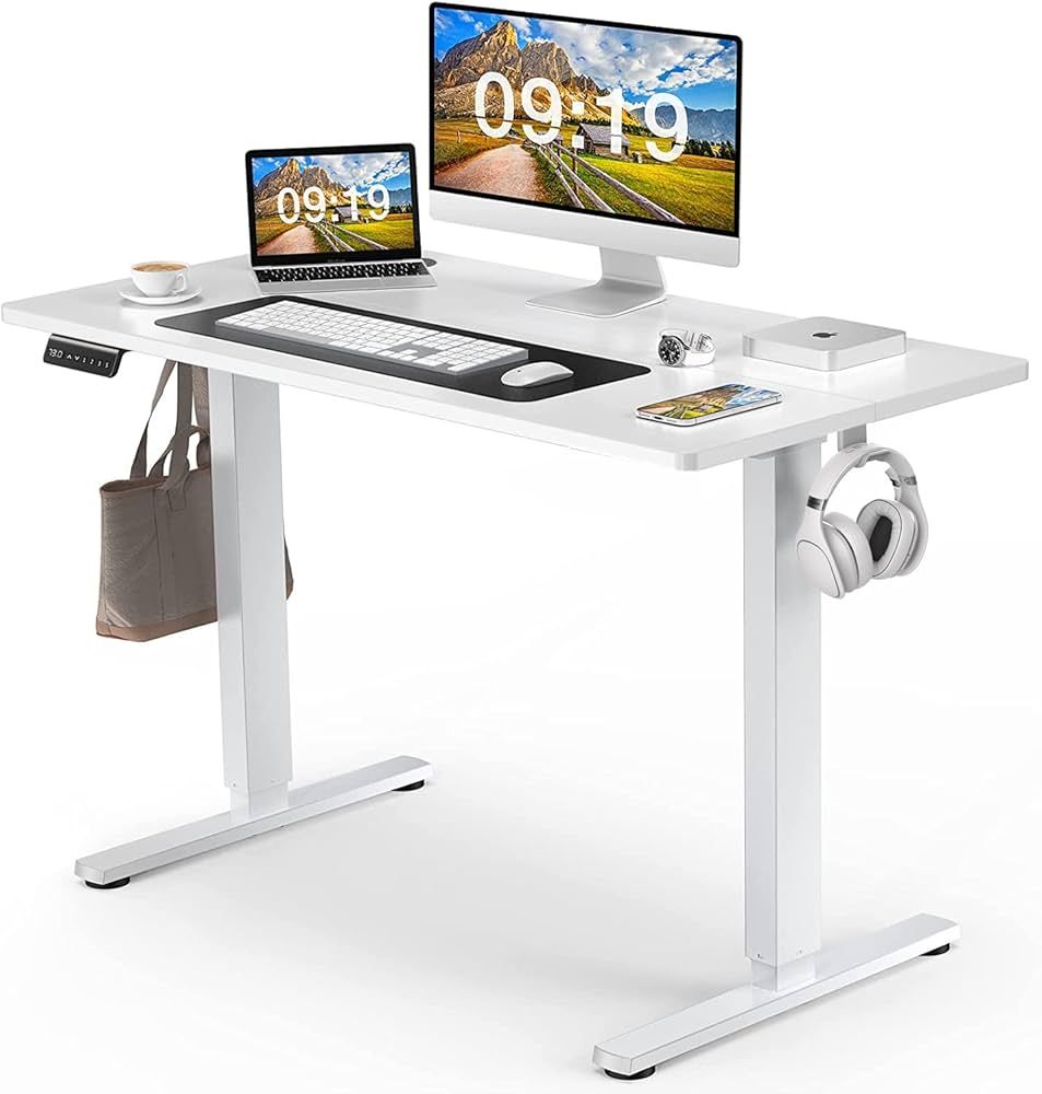 Sweetcrispy Electric Height Adjustable Standing Desk, 48'' x 24'' Stand up Desk Modern Adjustable... | Amazon (US)