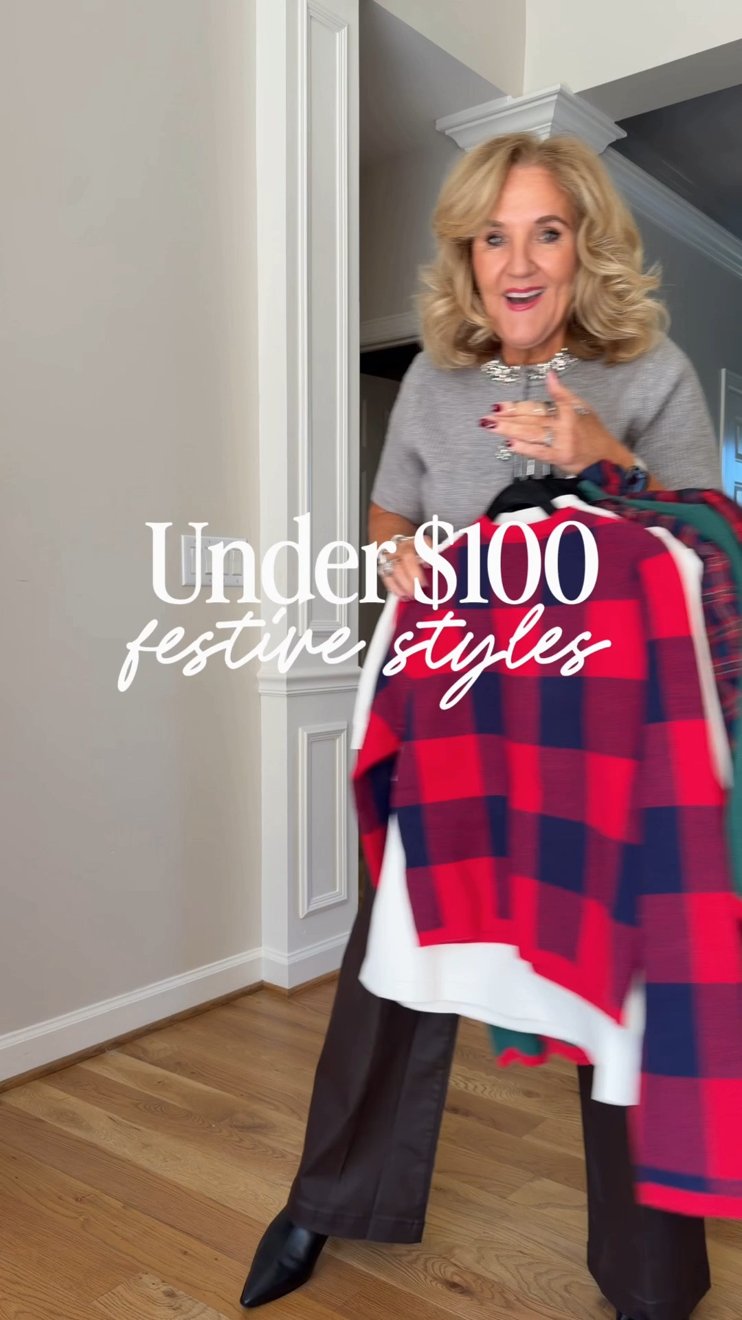 Avara new arrivals! Some even for holiday. 15% off 1 order with code NANETTE15
Coated denim I sized down to a 6 
Other jeans size 8 and they’re a bit slouchy but super flattering 
Tops sweaters and skirt size medium 

Holiday outfit ideas red sweater festive outfits Thanksgiving outfit brown jeans