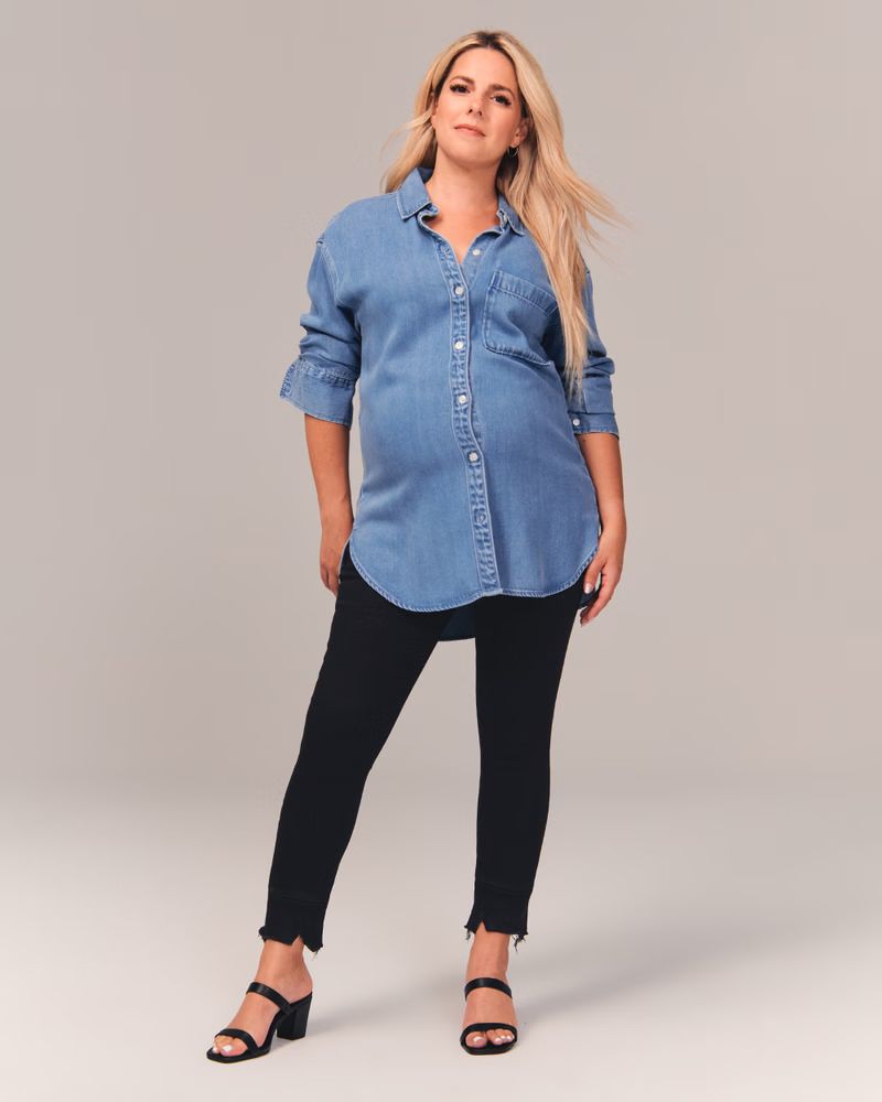 Women's Maternity Super Skinny Ankle Jean | Women's Bottoms | Abercrombie.com | Abercrombie & Fitch (US)