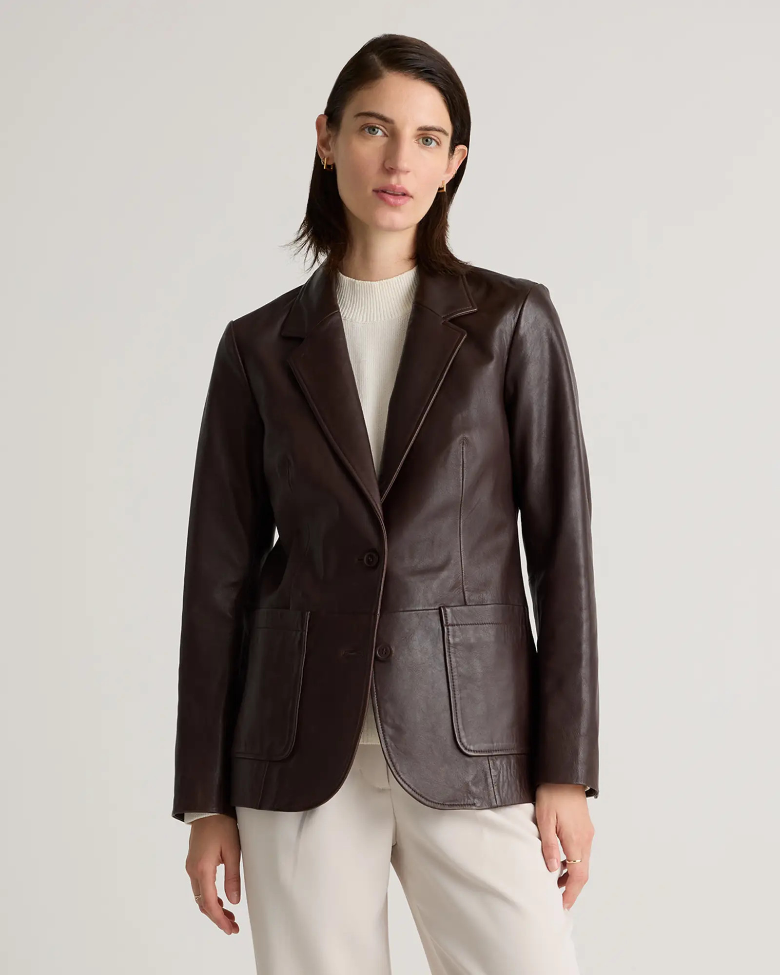 100% Leather Blazer | Quince