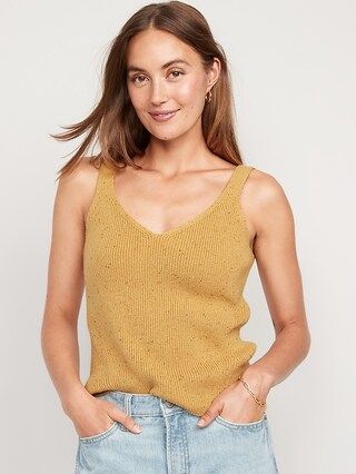 Speckled-Yarn Rib-Knit Tank Top for Women | Old Navy (US)