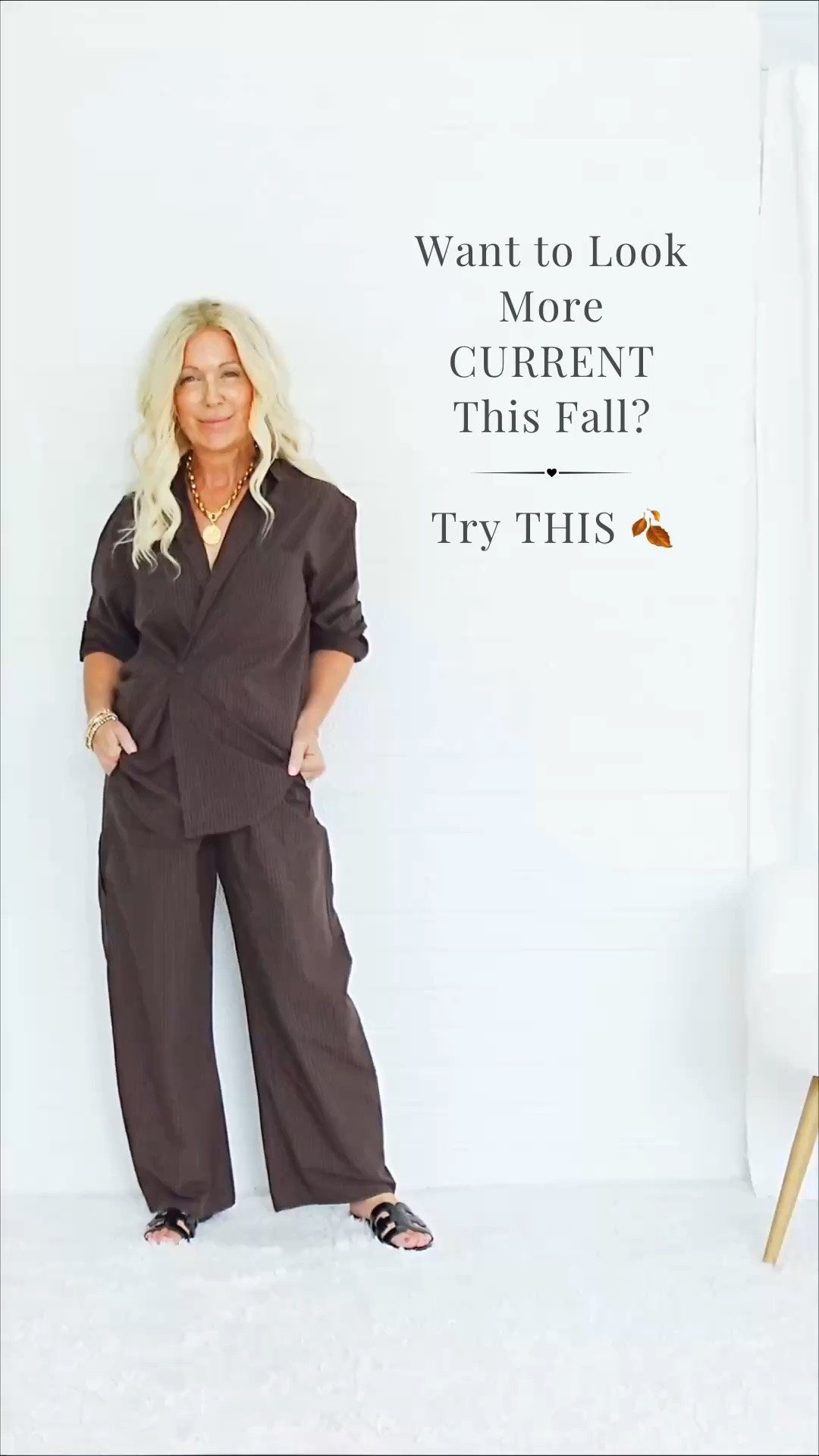 Want to look more CURRENT this fall? 🍂

Try a fresh silhouette.

These baby barrel pants + crossover blouse give classic fall fashion a modern update without sacrificing comfort.🍁

Wear them together for an easy, polished look. Then separate the pieces and restyle them for even more transitional fall outfits.

Slightly trendy. Incredibly wearable. And SO comfortable. 🌻

PS: If your pants size is sold out, it will restock!

🤎 Valarie

#LTKSeasonal #LTKOver40 #LTKPetite