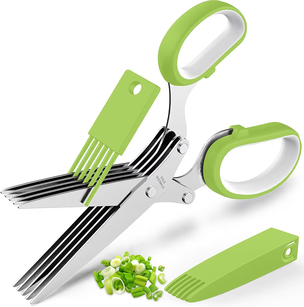 Herb Scissors Set - Updated 2025 Cool Kitchen Gadgets for Cutting Fresh Garden Herbs - Herb Cutte... | Amazon (US)