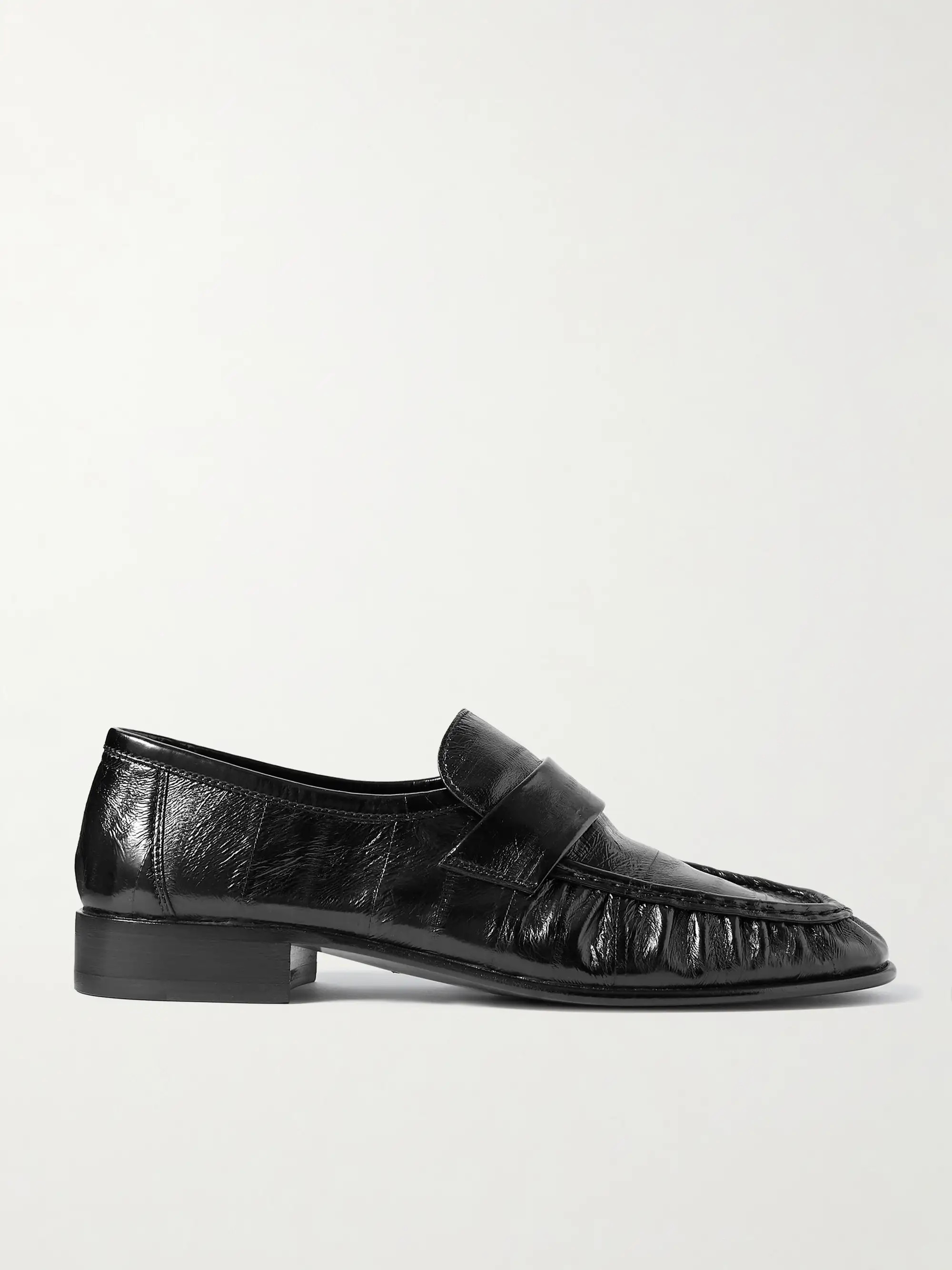 Eel crinkled glossed-leather loafers | NET-A-PORTER (US)