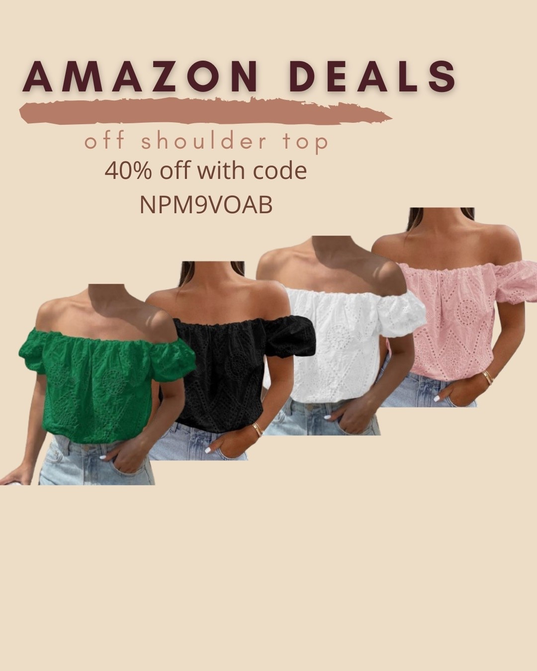 $15 ends 5/3

Amazon fashion
Amazon deals
Off shoulder top
Eyelet top


#LTKSaleAlert