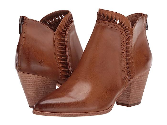 Frye Reed Feather Bootie (Tobacco Vintage Veg Tan) Women's Shoes | Zappos