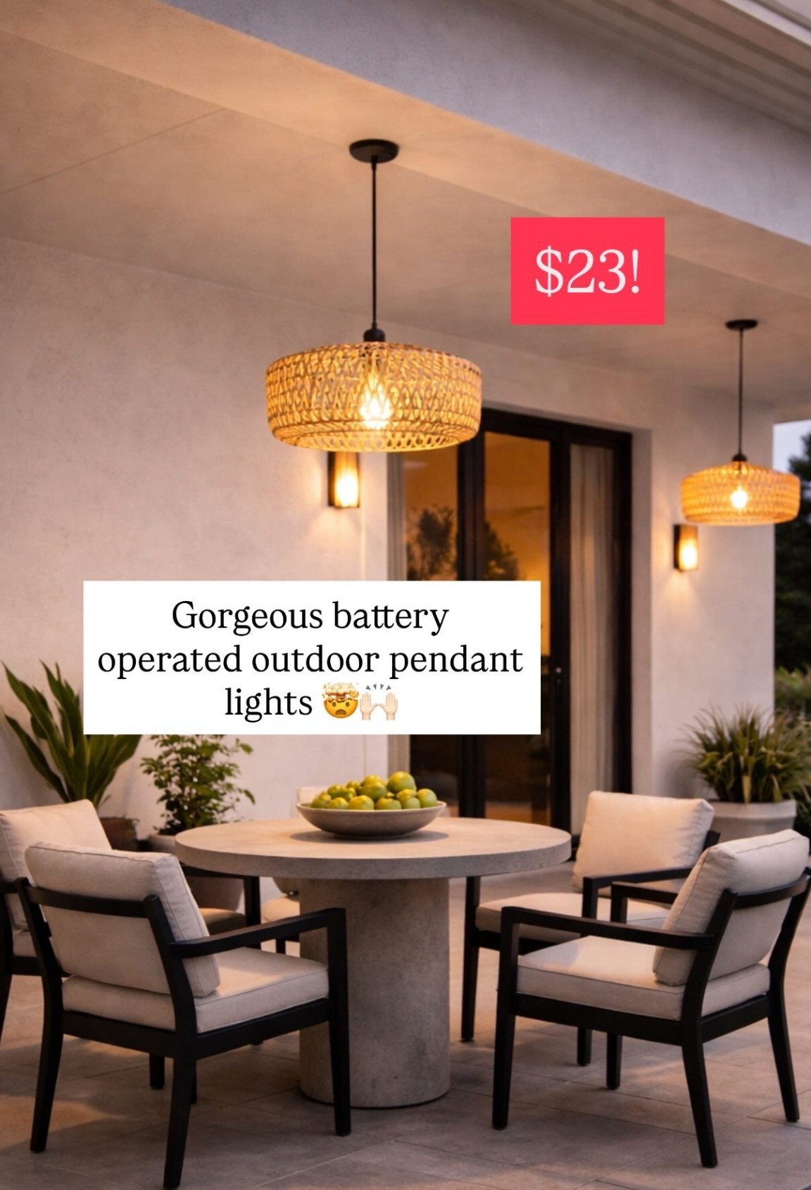 $23 battery operated outdoor pendant lights 🤯😍🙌🏻

Amazon home, Amazon finds, outdoor decor, patio decor, outdoor lighting 

#LTKSaleAlert #LTKHome #LTKSeasonal