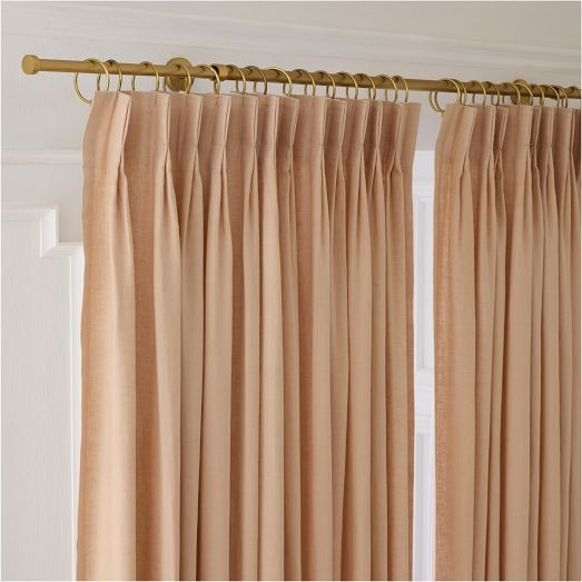 Pleated European Flax Linen Curtain | West Elm (US)