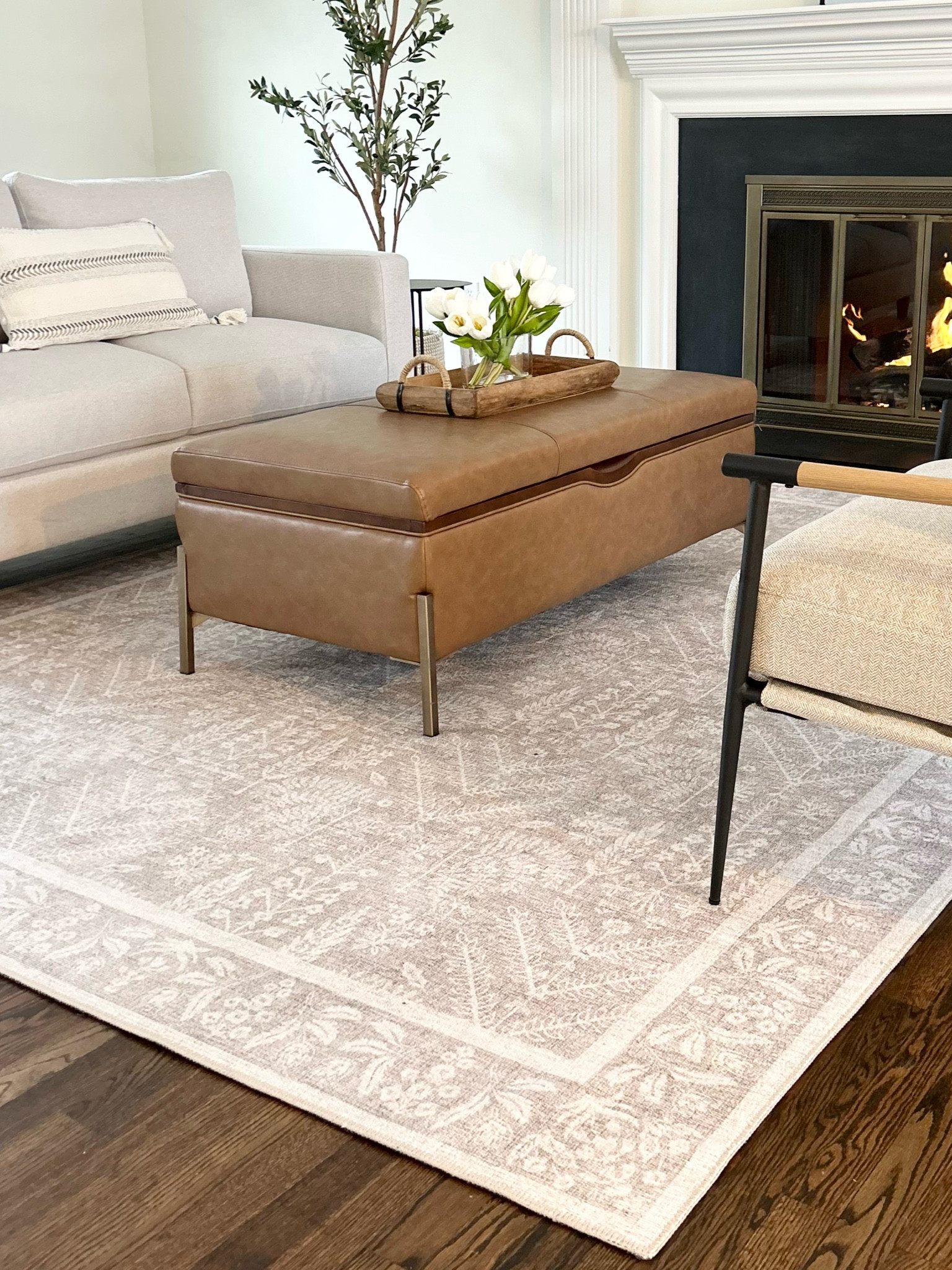 Stain Resistant neutral rug by Rifle Paper Co. x Loloi

#LTKhome