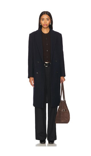 Tanner Coat in Navy | Revolve Clothing (Global)