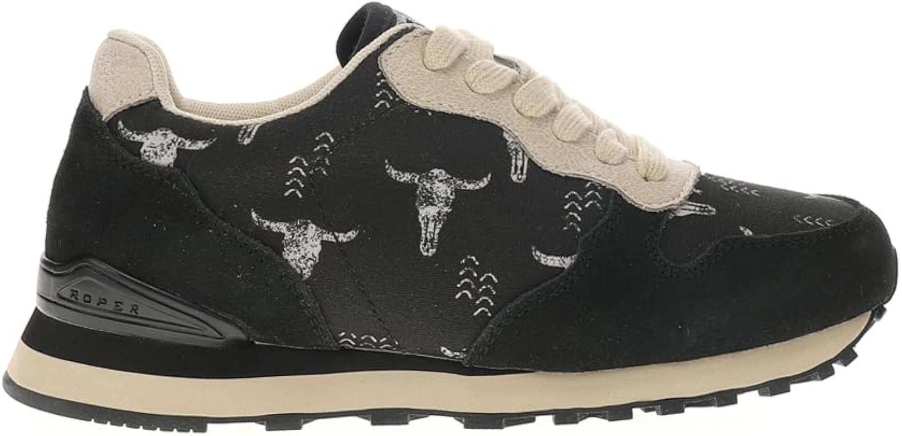 Roper Womens Giddyup Graphic Lace Up Sneakers Shoes Casual - Black | Amazon (US)