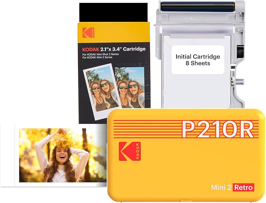 KODAK Mini 2 Retro 4PASS Portable Photo Printer, 2.1x3.4 inches, Instant Picture Printer for iPho... | Amazon (US)