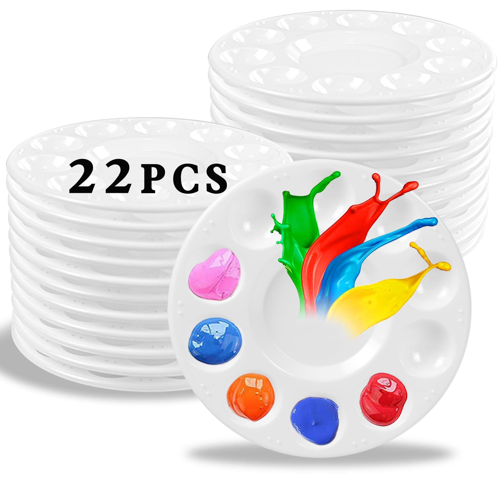 22pcs Paint Palettes, Plastic Paint Tray Palette, Paint Pallet for Adults & Kids, for Painting or... | Amazon (US)