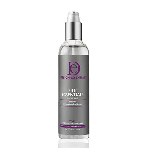 Design Essentials Silk Essentials Thermal Strengthening Serum, for Salon Perfect Weightless Thermal Styles, 4 FL Oz., Clear | Amazon (US)