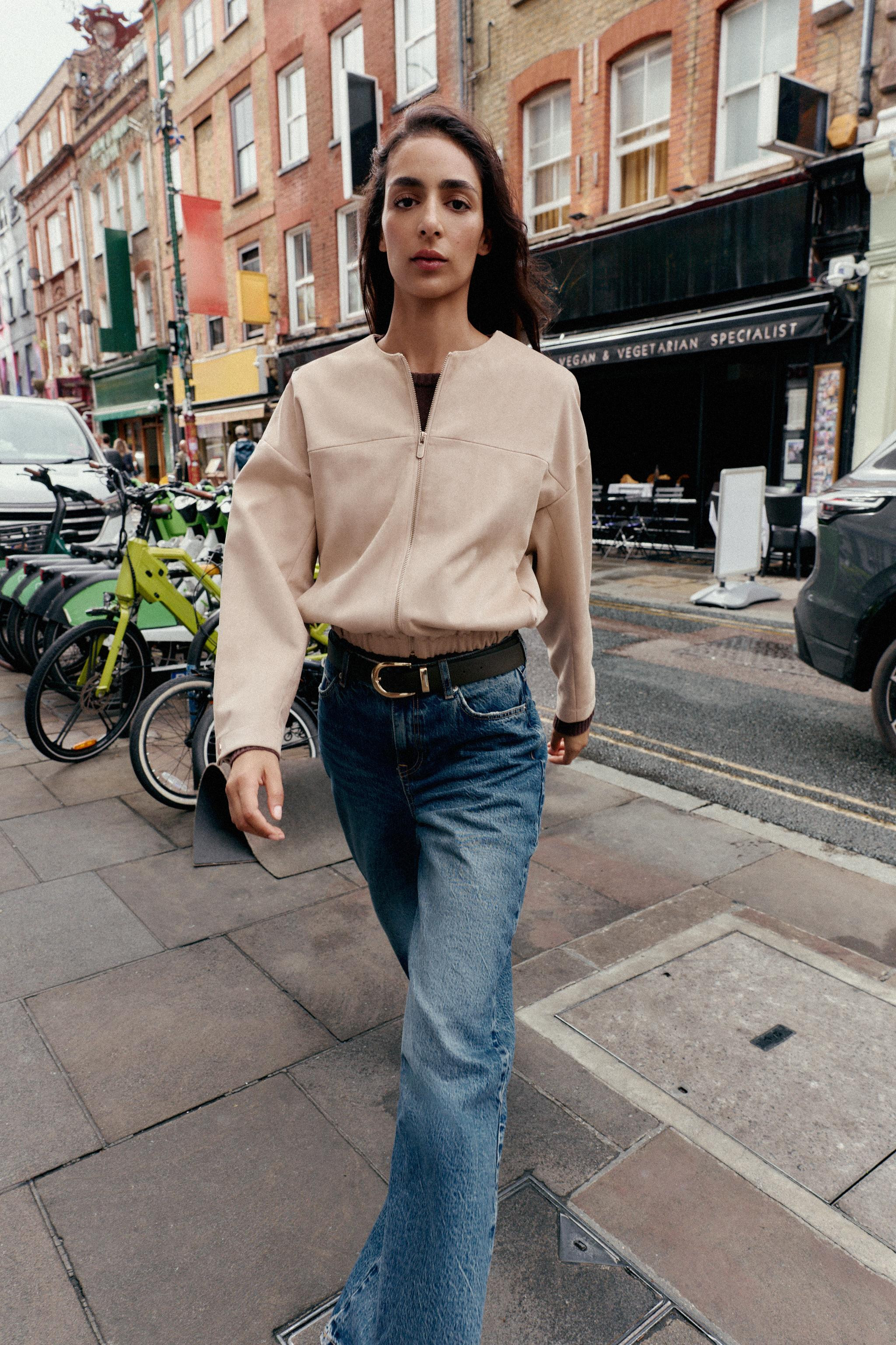 FAUX SUEDE BOMBER JACKET | Zara US