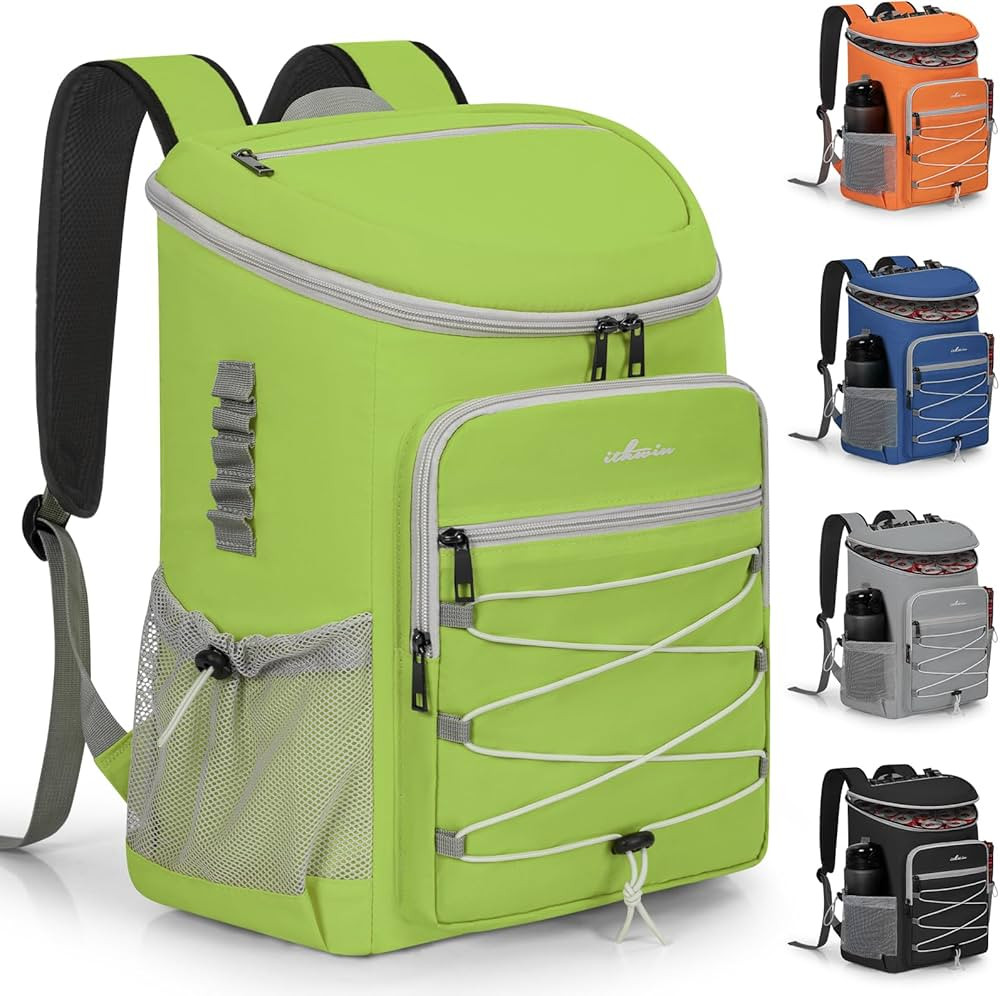 Cooler Backpack, Lightweight Insulated Cooler Backpack Leakproof for 30 Can Drinks (330ml), Insul... | Amazon (US)