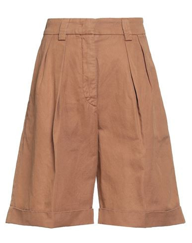 Aspesi Woman Shorts & Bermuda Shorts Light brown Size 2 Cotton, Linen | YOOX (US)