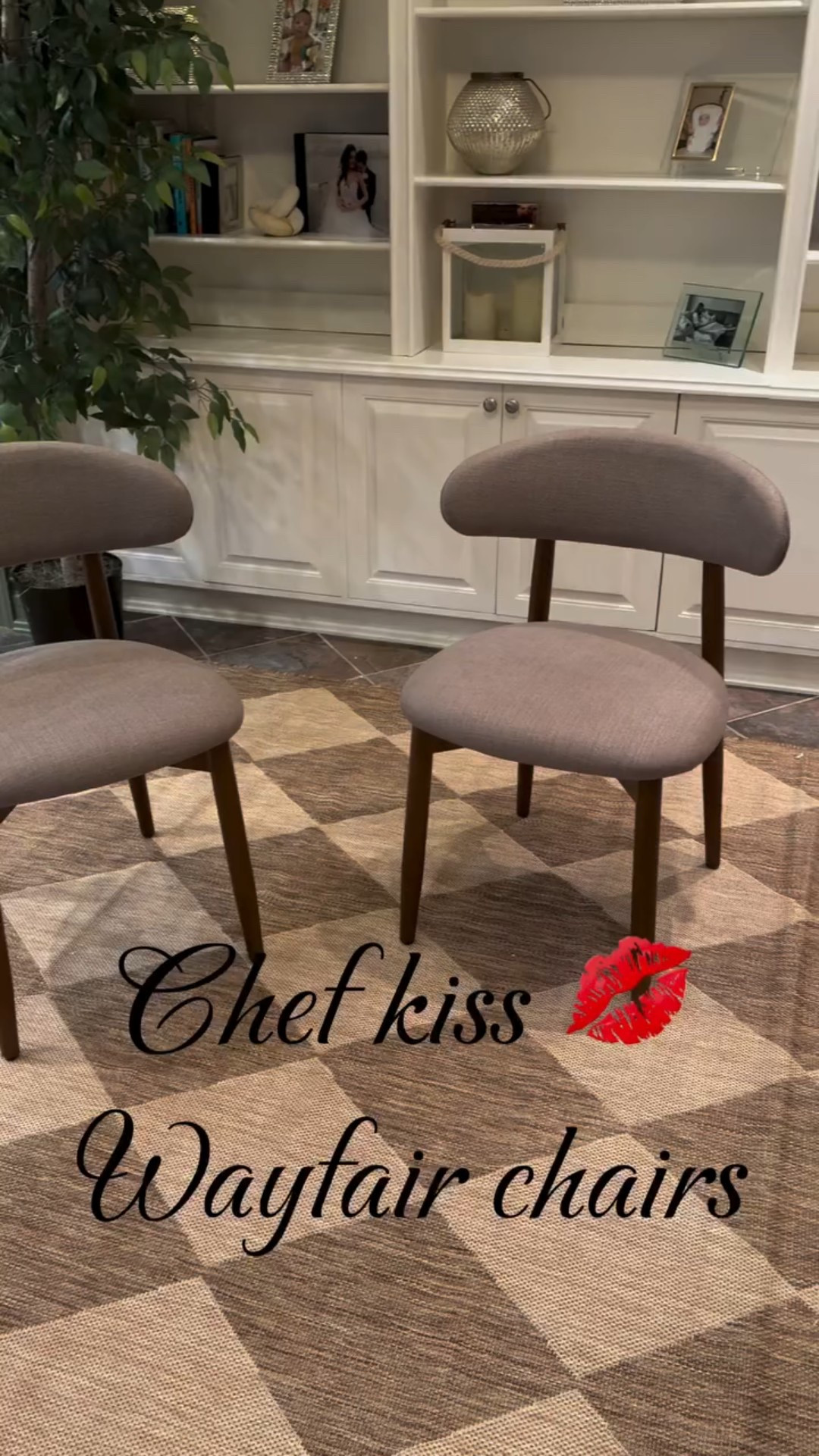 Classy and affordable. These Wayfair chairs are chef's kiss for my basement bar project.
Perfection.
• Measure twice, order once. Always check seat height vs. your table or counter height so legs aren't dangling or knees aren't hitting.
• Look for a curved back or upholstered seat if you want comfort.
• Mix materials for balance
• Check weight capacity and reviews. Style means nothing if it breaks in a year.
• Two matching pairs are more interesting than four identical chairs.
• Angle chairs slightly toward each other to make the room feel inviting.

@wayfair @wayfaircreators @wayfairprofessional #wayfairfinds #affordabledecor #homeinspo #basementmakeover