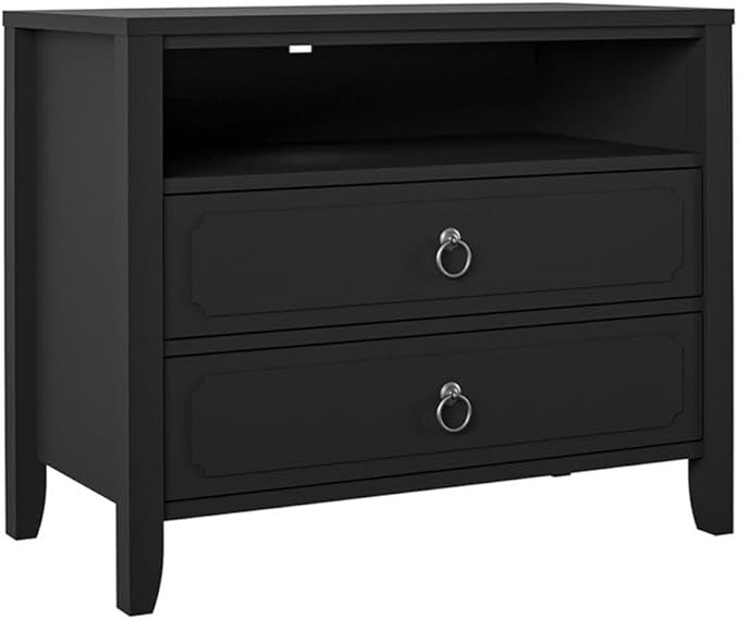Novogratz Her Majesty 2 Drawer Nightstand, Black | Amazon (US)