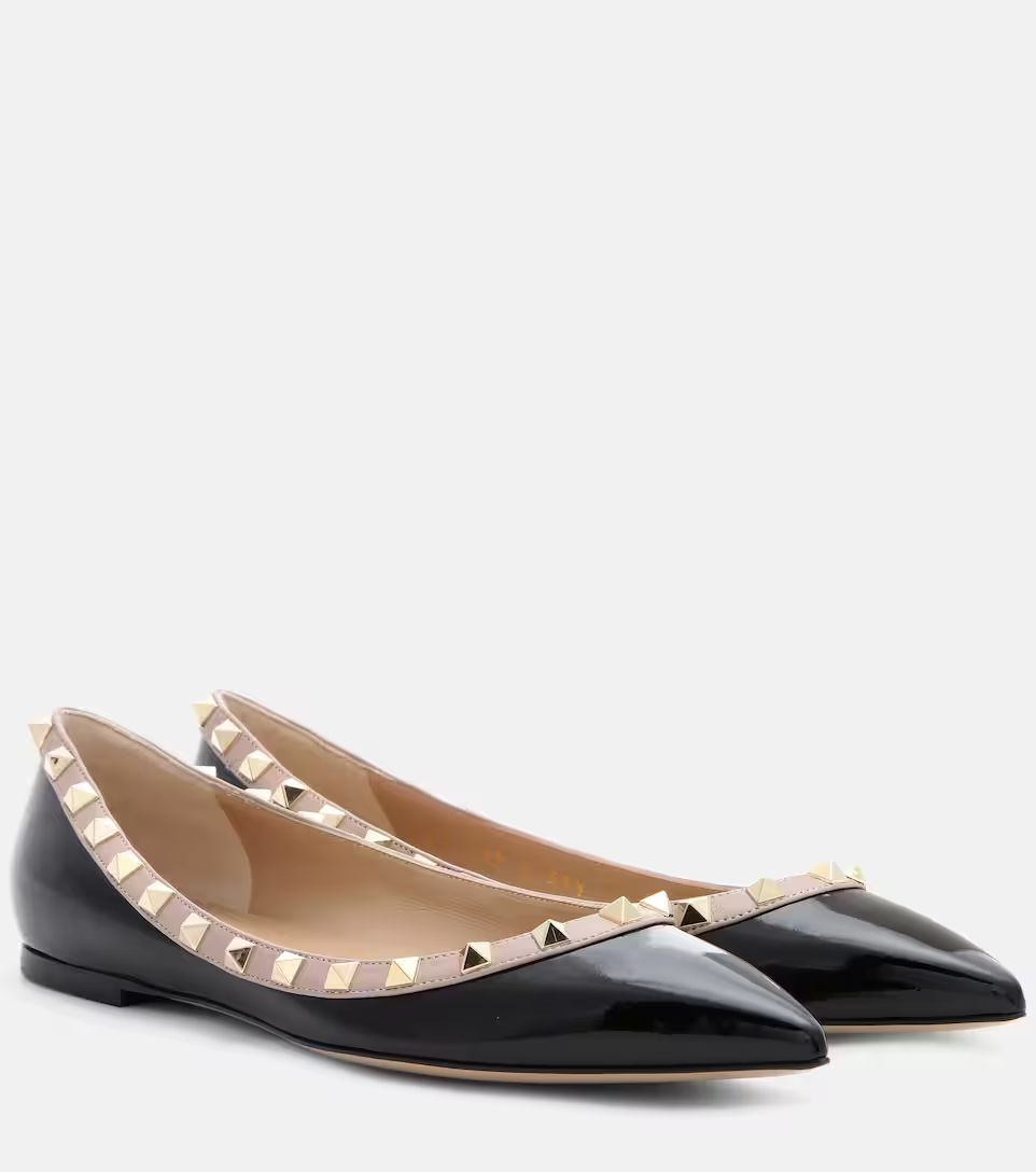 Valentino Garavani Rockstud patent leather ballet flats | Mytheresa (US/CA)