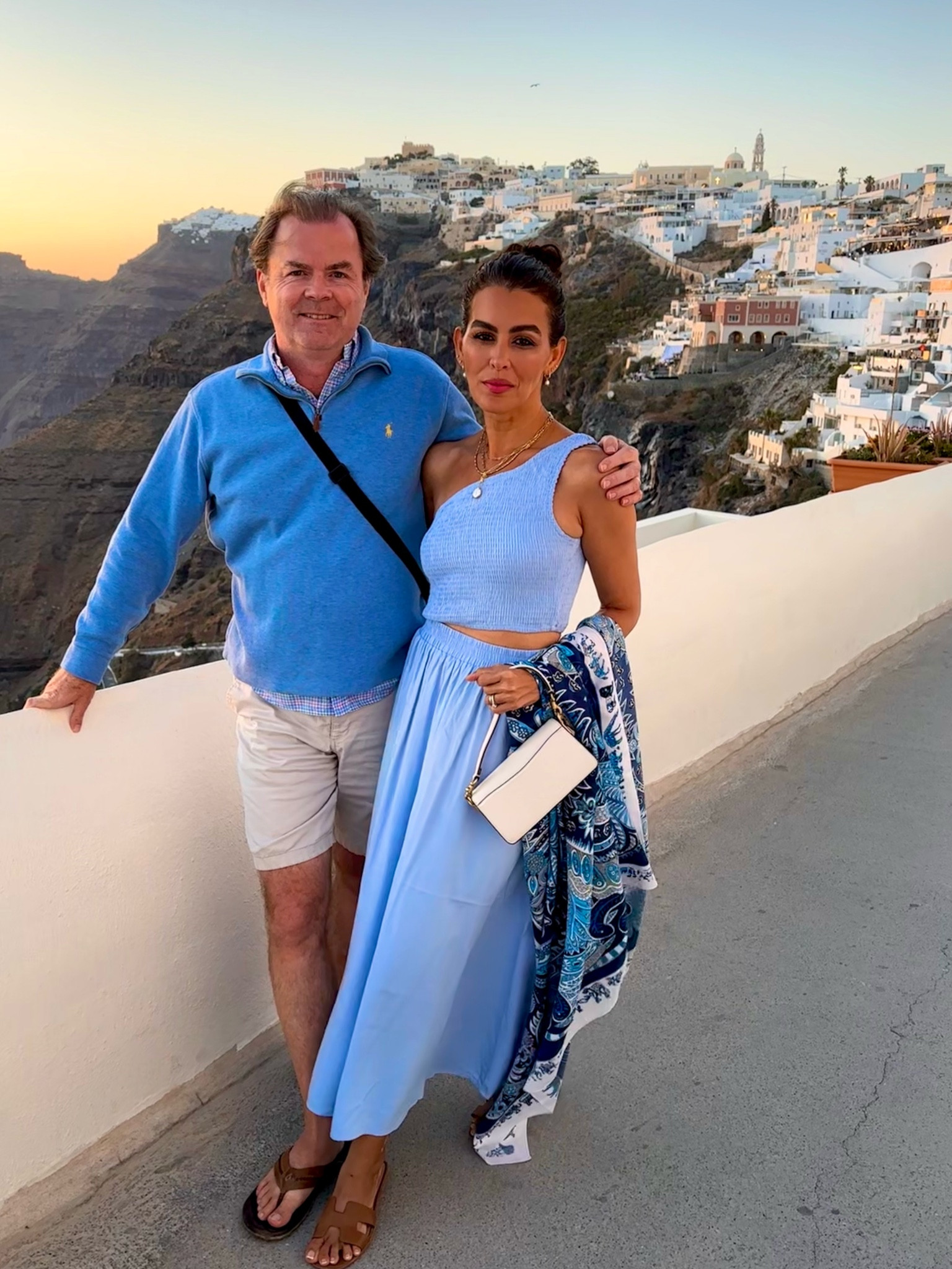 Santorini vacation outfits! Size S in my skirt set. Size M on Ralph Lauren Half zip up on him. Lipstick is 320 Hush hush

#LTKtravel #LTKbeauty #LTKU