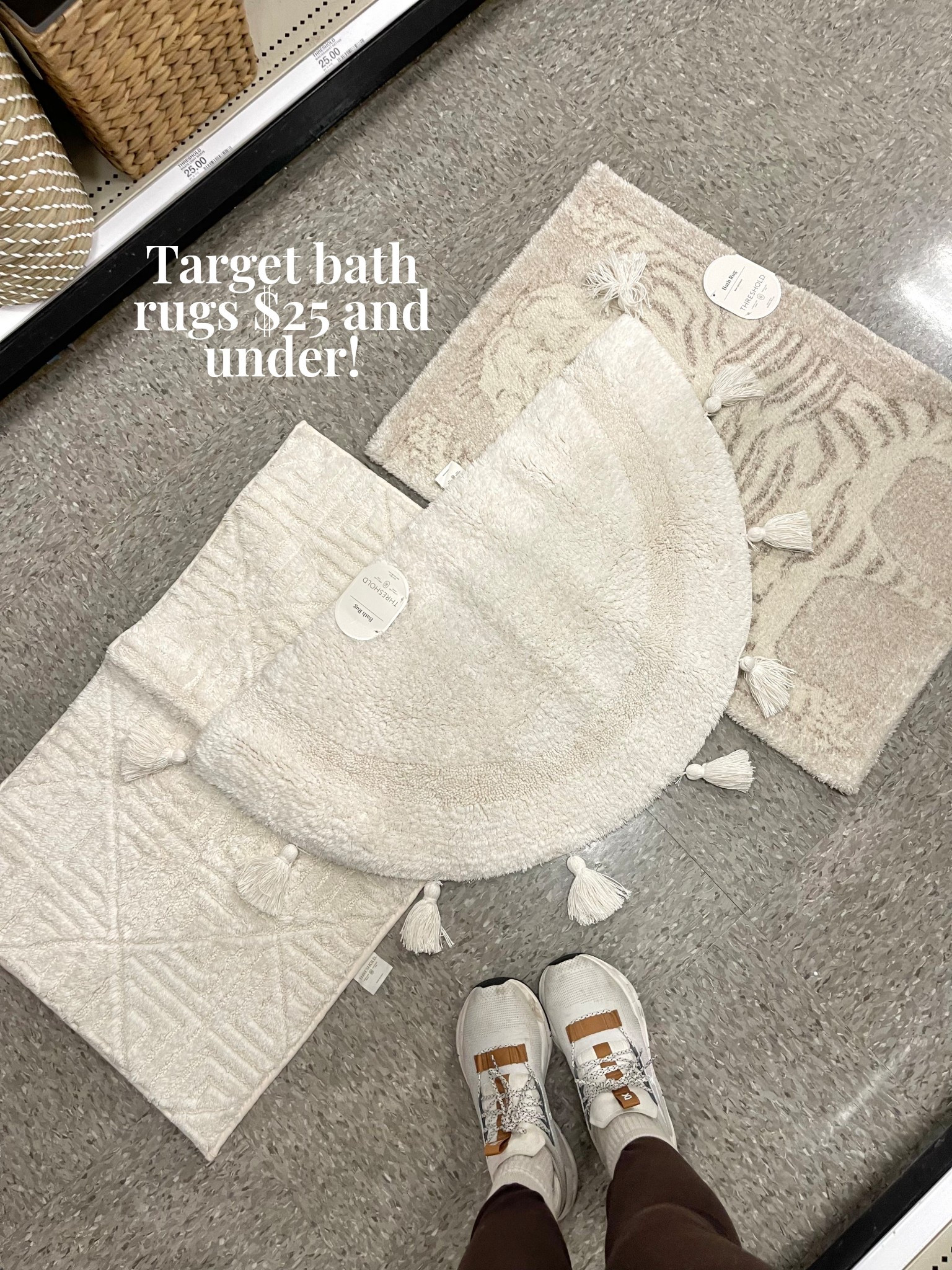 Loving these bath rugs I found today at target all $25 & under!

#bathrugs #bathroom #masterbath #homeessentials #targethome #targetfinds

#LTKFindsUnder50 #LTKHome