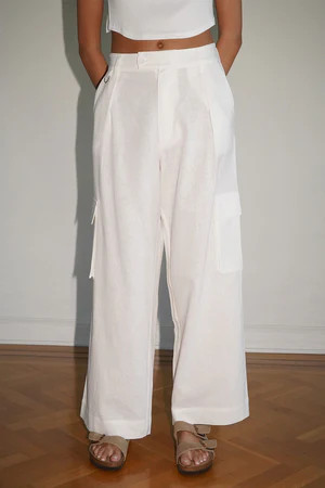 Cargo Trouser - White | LNA Clothing