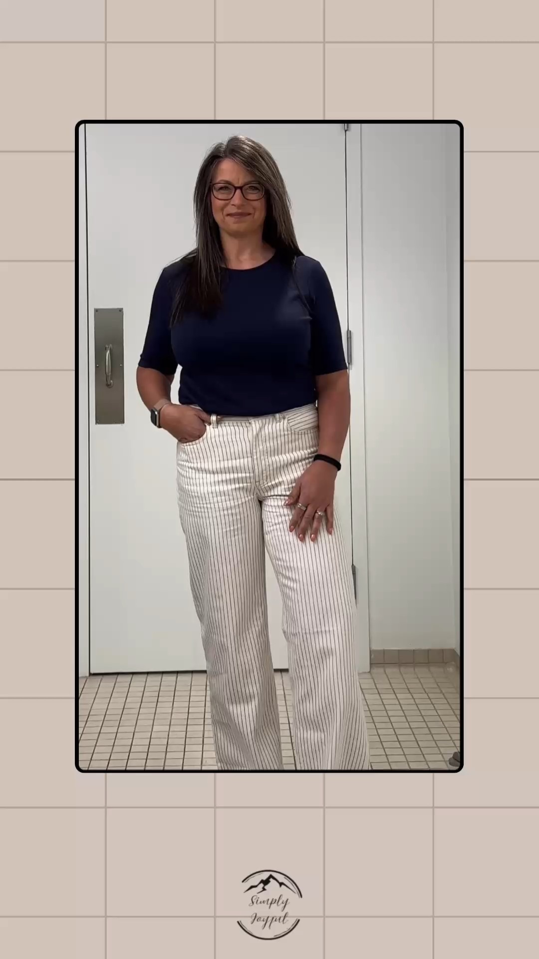 Midweek Outfit check!!  
Pants (26) wide leg light weight denim  |  top (M) soft scuba material!  


#LTKOver40 #LTKWorkwear