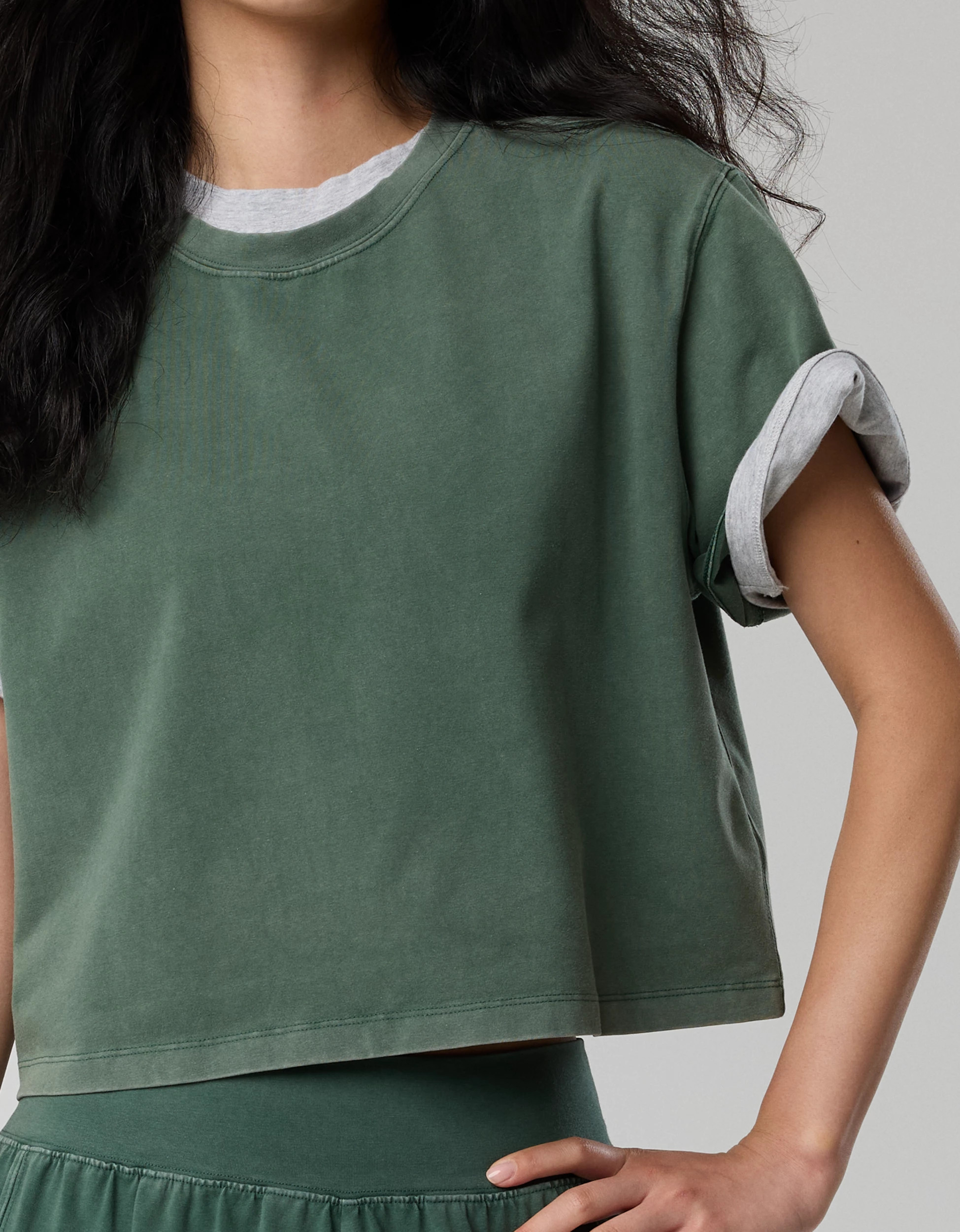 New + Matching Set OFFLINE By Aerie OG Cotton Short Sleeve T-Shirt | American Eagle Outfitters (US & CA)