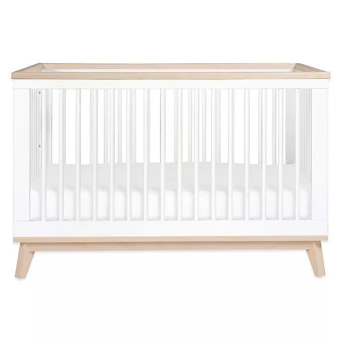 Babyletto Scoot 3-in-1 Convertible Crib in White/Washed Natural | buybuy BABY