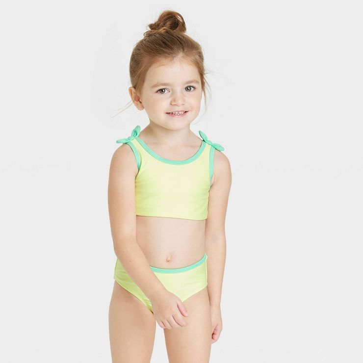Toddler Girls' Solid 2pc Bikini Set - Cat & Jack™ Yellow | Target