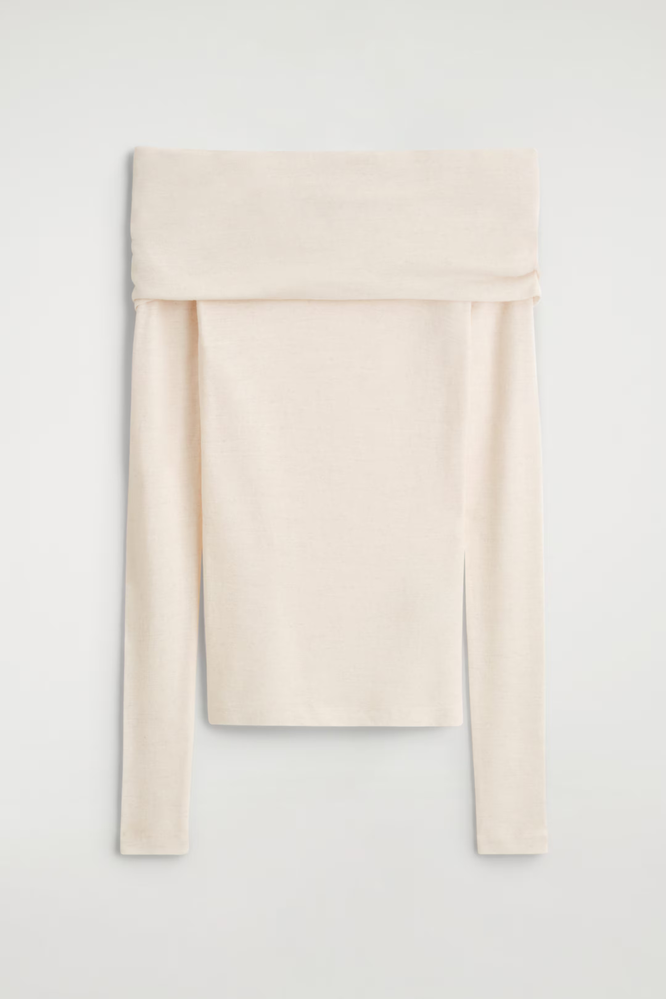 OFF-THE-SHOULDER MERINO WOOL TOP - OFF-WHITE | COS GB | COS UK