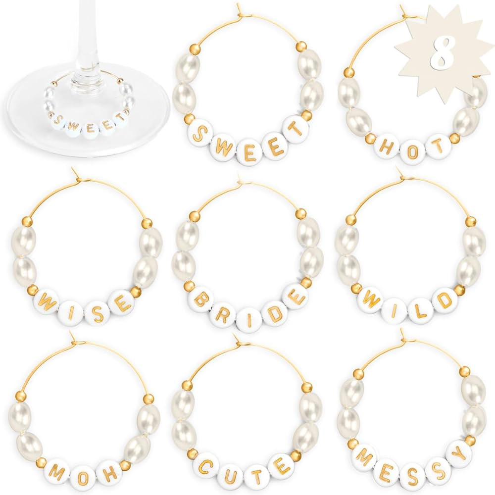 xo, Fetti Bachelorette Party Drink Markers - 8 count | Friendship Bracelet Bride, Engaged Era, Br... | Amazon (US)