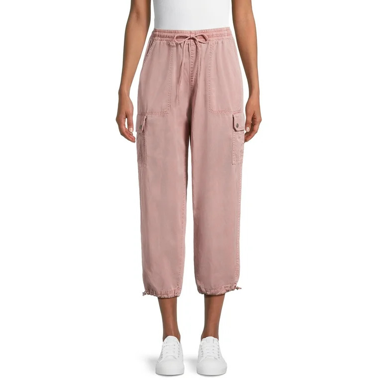 Time and Tru Women's Cargo Parachute Jogger Pants, 26" Inseam, Sizes XS-XXXL | Walmart (US)
