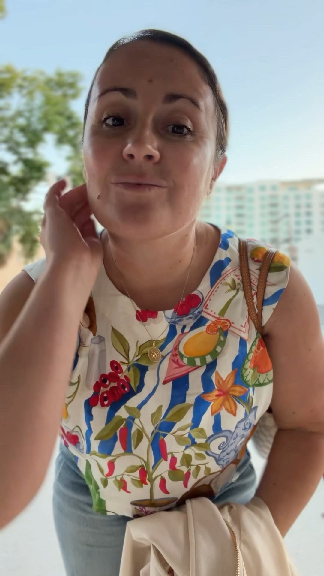 Love a good crop top - pairs well with high-waisted jeans, pants or skirts and creates the right proportions without any additional styling effort. This one is from Farm Rio and is on sale! 

#LTKGiftGuide #LTKgrwm #LTKootd