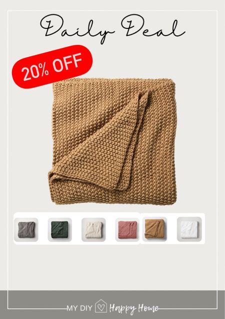 My chunky knit blanket is on sale 20% off today - with the @target circle app. 

I have a king bed and get the king size. I have the warm brown and natural colors. There are 6 color options. 

#LTKSeasonal #LTKhome #LTKSale