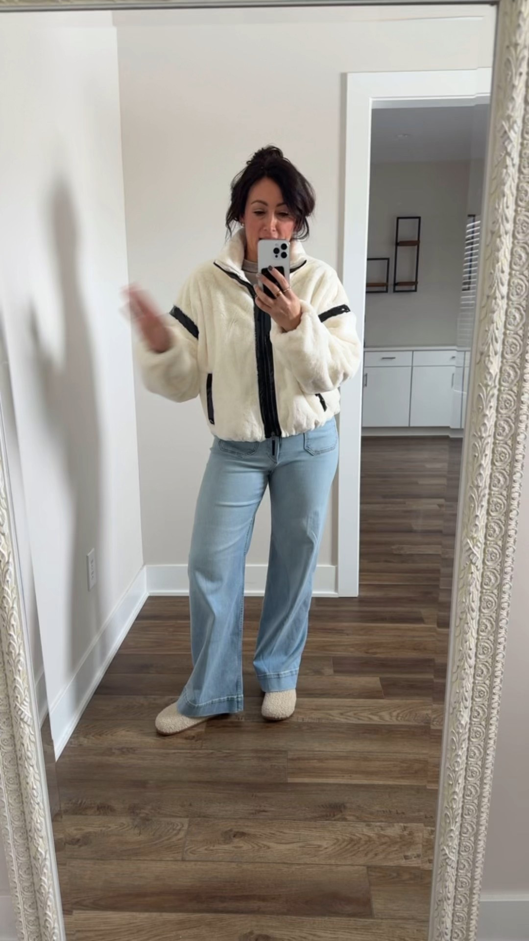 TARGET 🎯 TUESDAY 
• medium jacket
• medium tee
• size 28 denim
• clogs run big, size down 


#LTKStyleTip #LTKHoliday #LTKFindsUnder50