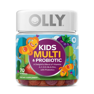 OLLY Kids' Multivitamin + Probiotic Gummies - Berry Punch - 70ct | Target