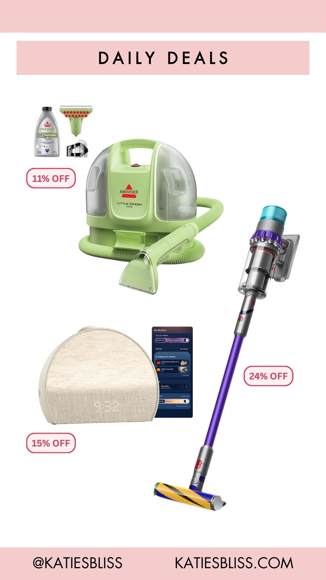 Daily deals ✨

Amazon. Sale. Deal. BISSELL. Dyson. Hatch. Home. Clean. Vacuum. 



#LTKSpringSale #LTKSaleAlert #LTKHome