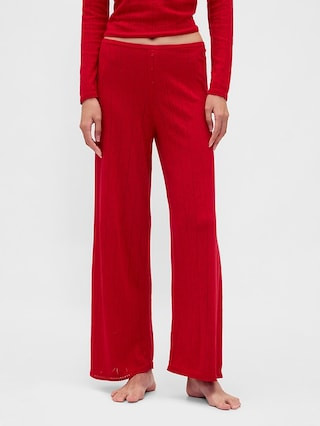 Lightweight CashSoft Pointelle Heart PJ Pants | Gap (US)