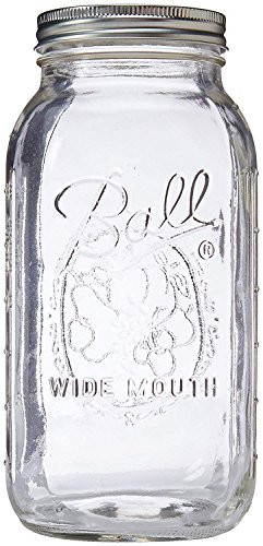 Ball Wide Mouth Glass Mason Jars with Lids and Bands, Used for Canning, Pickling, Juice, Jam, Jelly, Half Gallon Size 64 Ounce (Pack of 2) | Amazon (US)